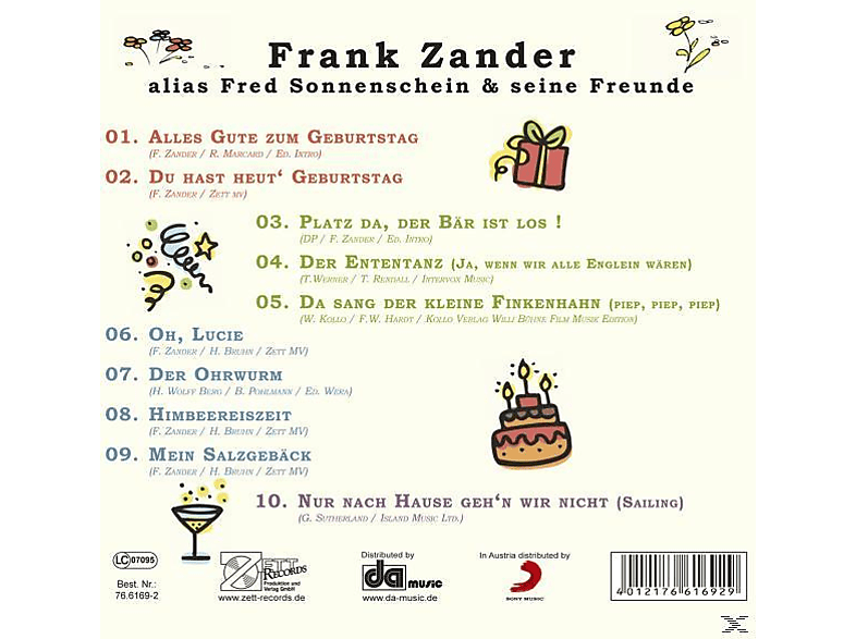 Thumbnail - Frank Alias Fred Sonnenschein Zander - Alles Gute Zum Geburtstag (CD)
