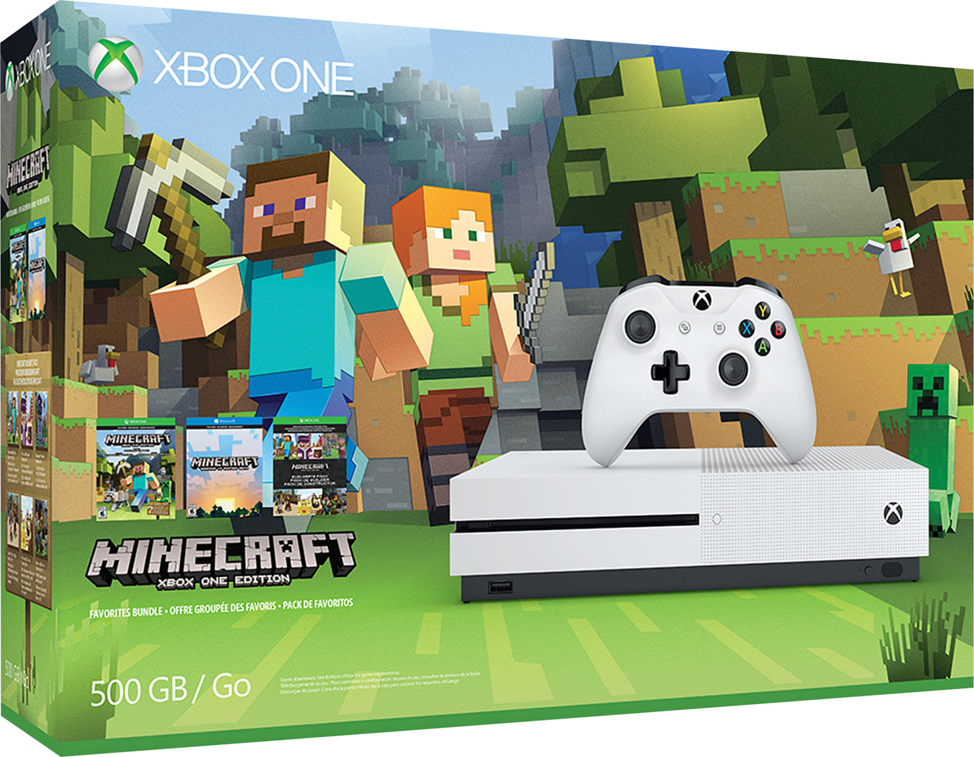 Consola Xbox One S + Pack Minecraft, Disco duro de 500 GB