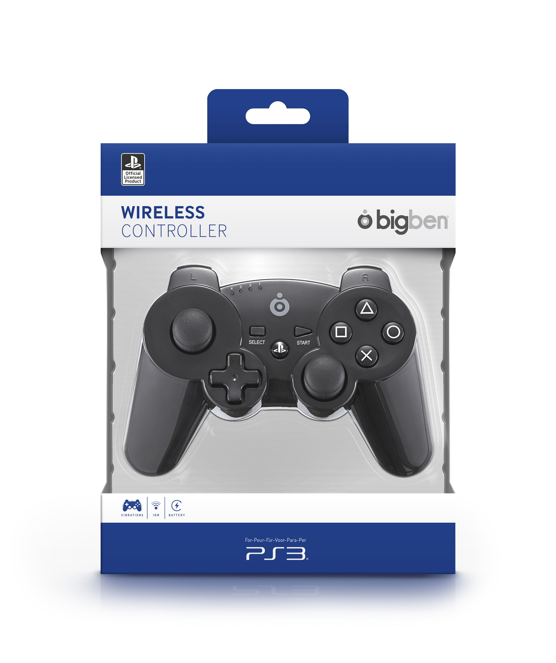 BIGBEN BB349634 PS3 RF-CONTROLLER, Controller für PS3, Schwarz