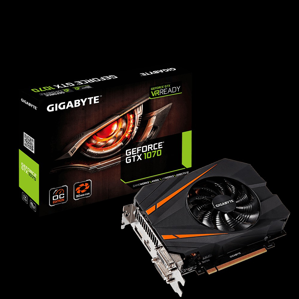 GIGABYTE GeForce® GTX 1070 Mini ITX OC 8GB (GV-N1070IXOC-8GD) (NVIDIA, Grafikkarte)