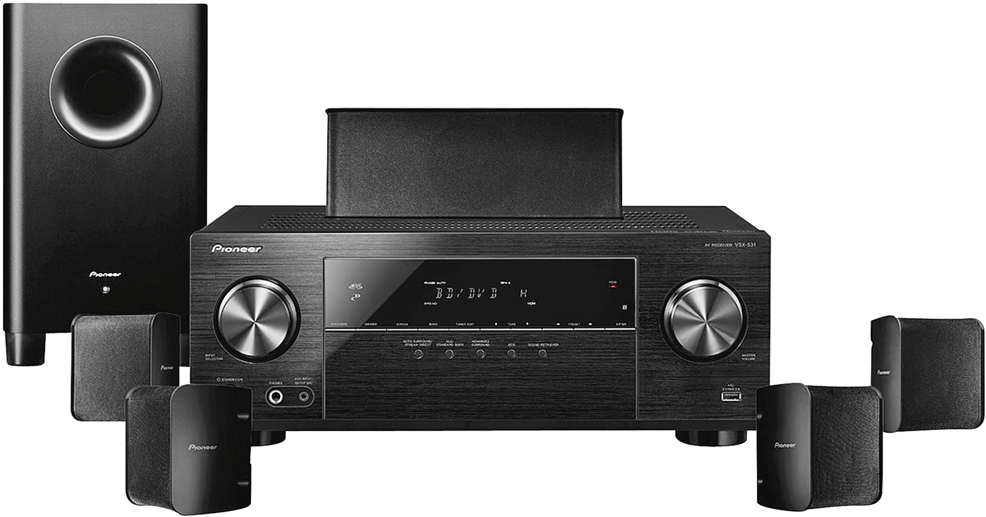 Home Cinema - Pioneer HTP 206 4K, Canales 5.1, Bluetooth, Negro