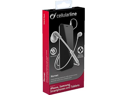 CELLULAR LINE Hornet - Cuffie (In-ear, Bianco)