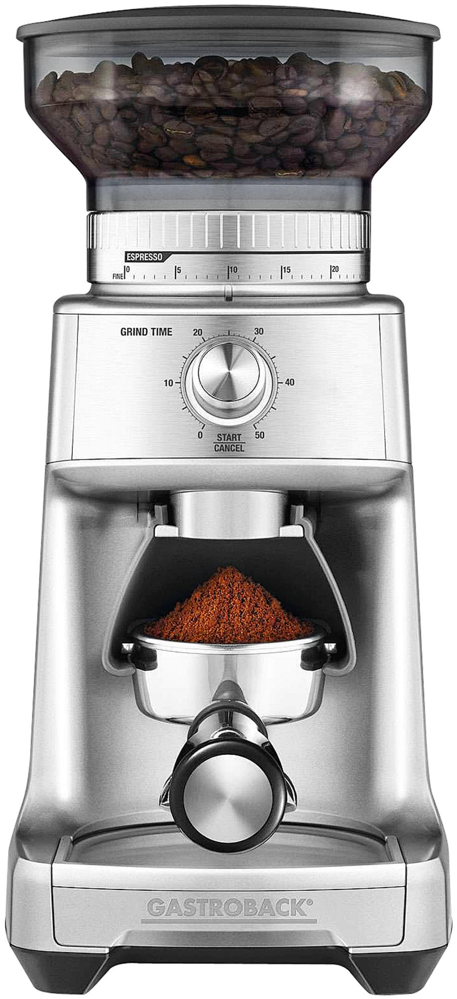 GASTROBACK 42638 Advanced Plus  Kaffeemühle Edelstahl 130 Watt, Kegelmahlwerk