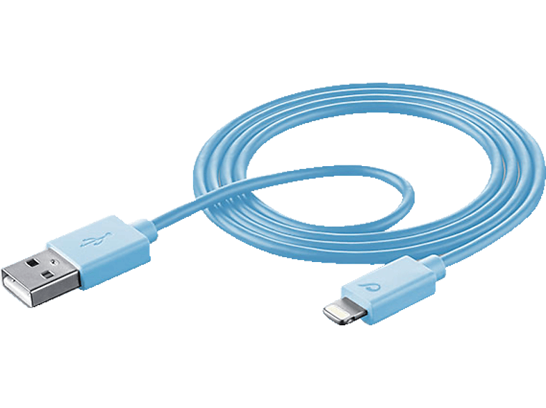 Cellular Line Lade- und Datenkabel Style Color 100cm USB Type-A auf Apple Lightning, Blau