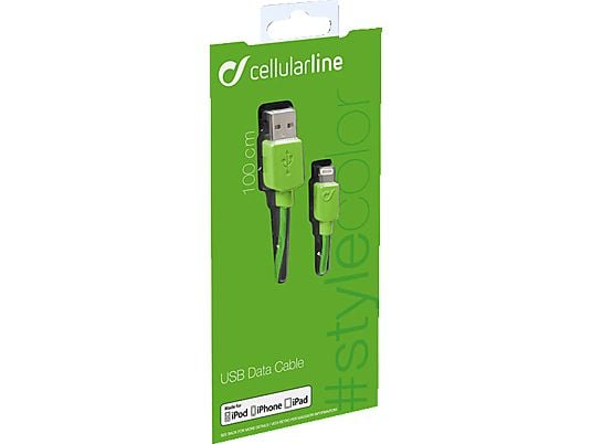 CELLULAR LINE USBDATAMFISMARTG - câble de données (Vert)