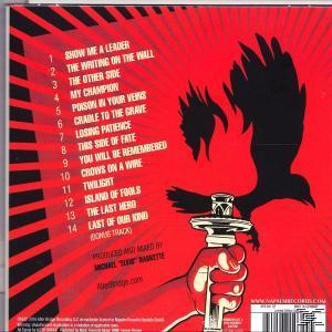 CD-Rückseite mit Songtiteln und einer Krähenzeichnung. Der Albumtitel lautet 'The Other Side'.