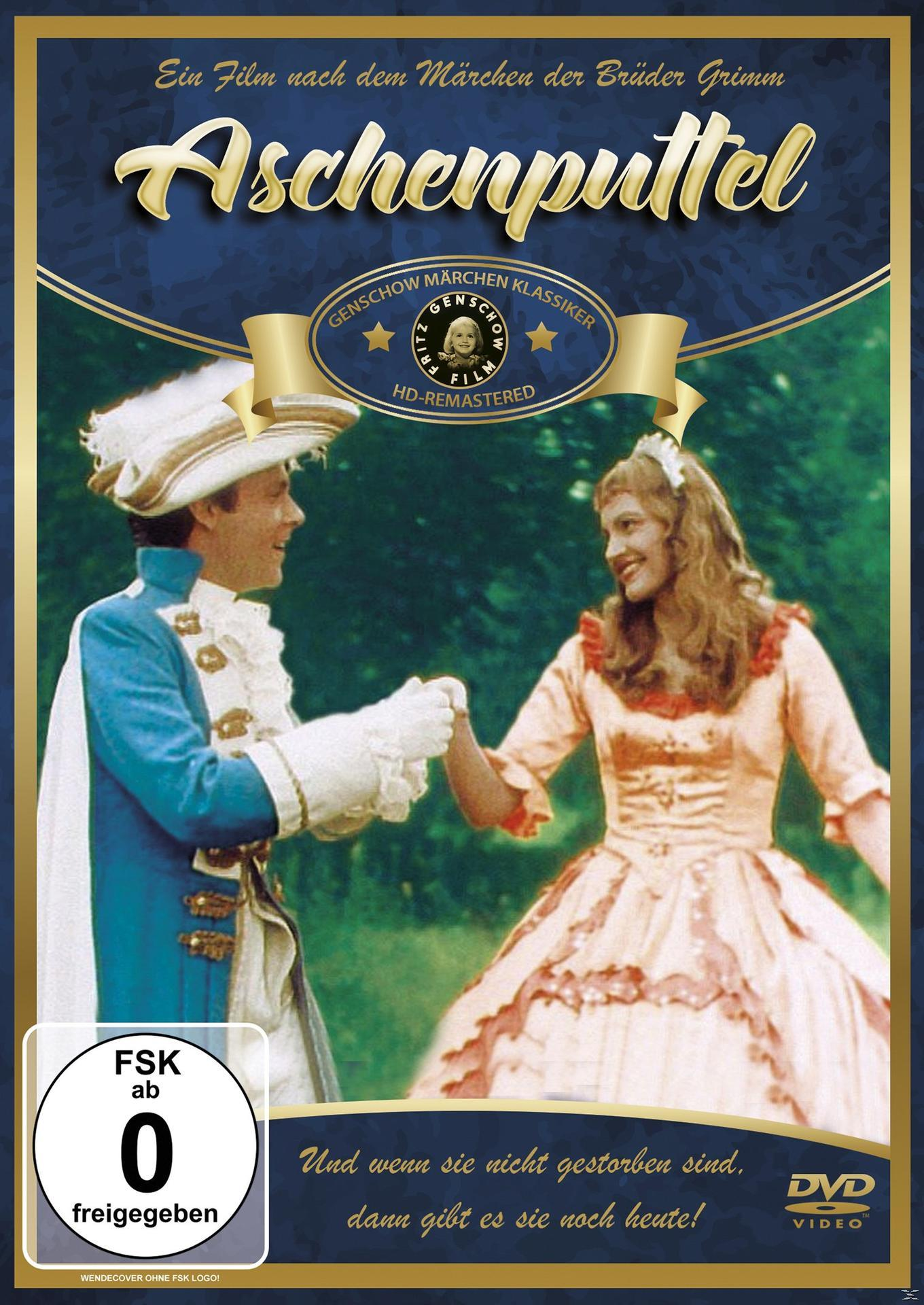 DVD-Cover eines Films. Ein Paar hält Händchen, gekleidet in historischer Kleidung. Titel: Aschenputtel.
