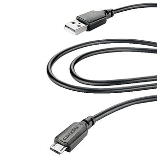 CELLULAR LINE USB á Micro-USB Data Cable - Câble de données. (Noir)