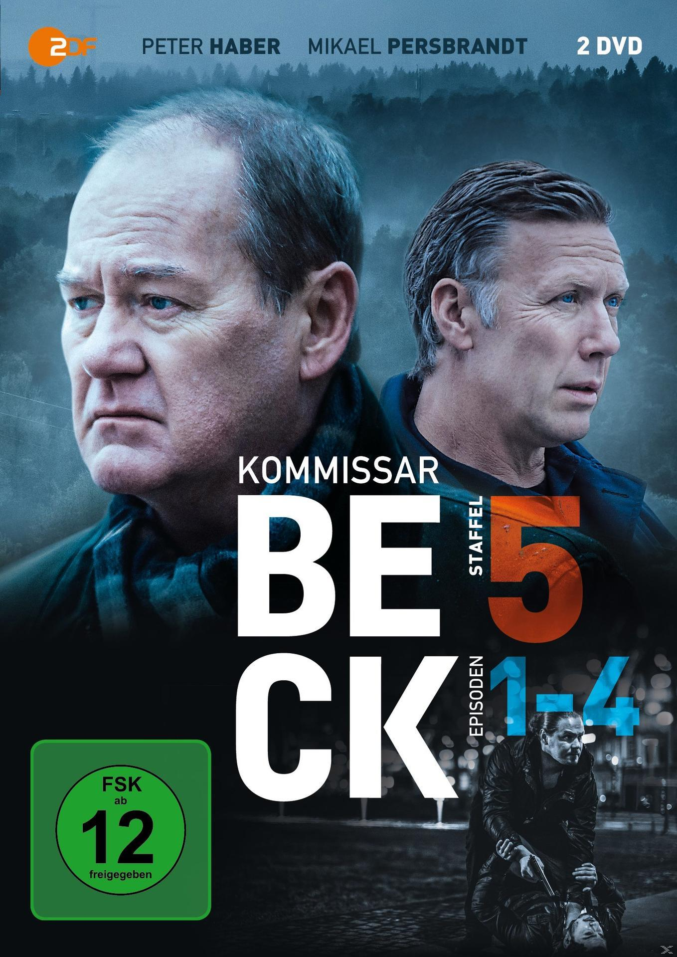 DVD-Cover, zwei Männer, Text: Kommissar Beck, Staffel 5, Altersfreigabe, Episodenbilder.