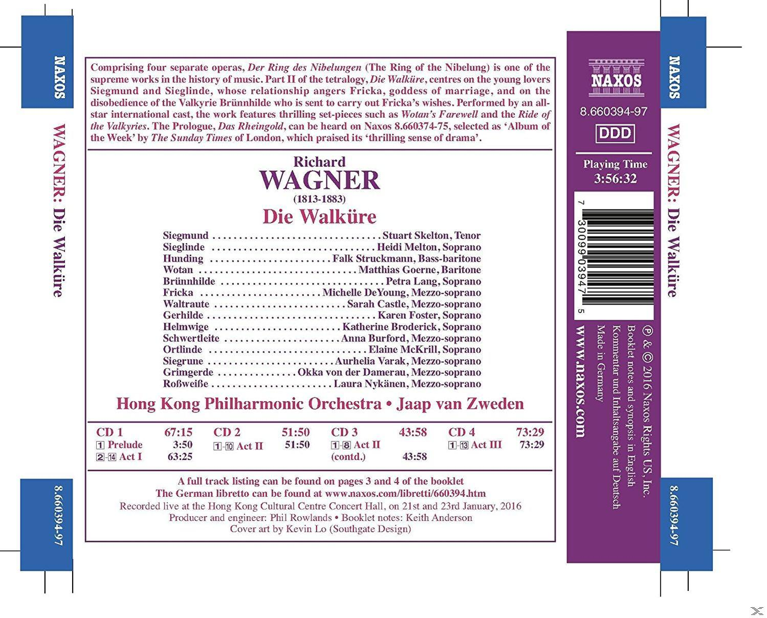 CD-Cover mit Text über Richard Wagner und die Oper 'Die Walküre'.