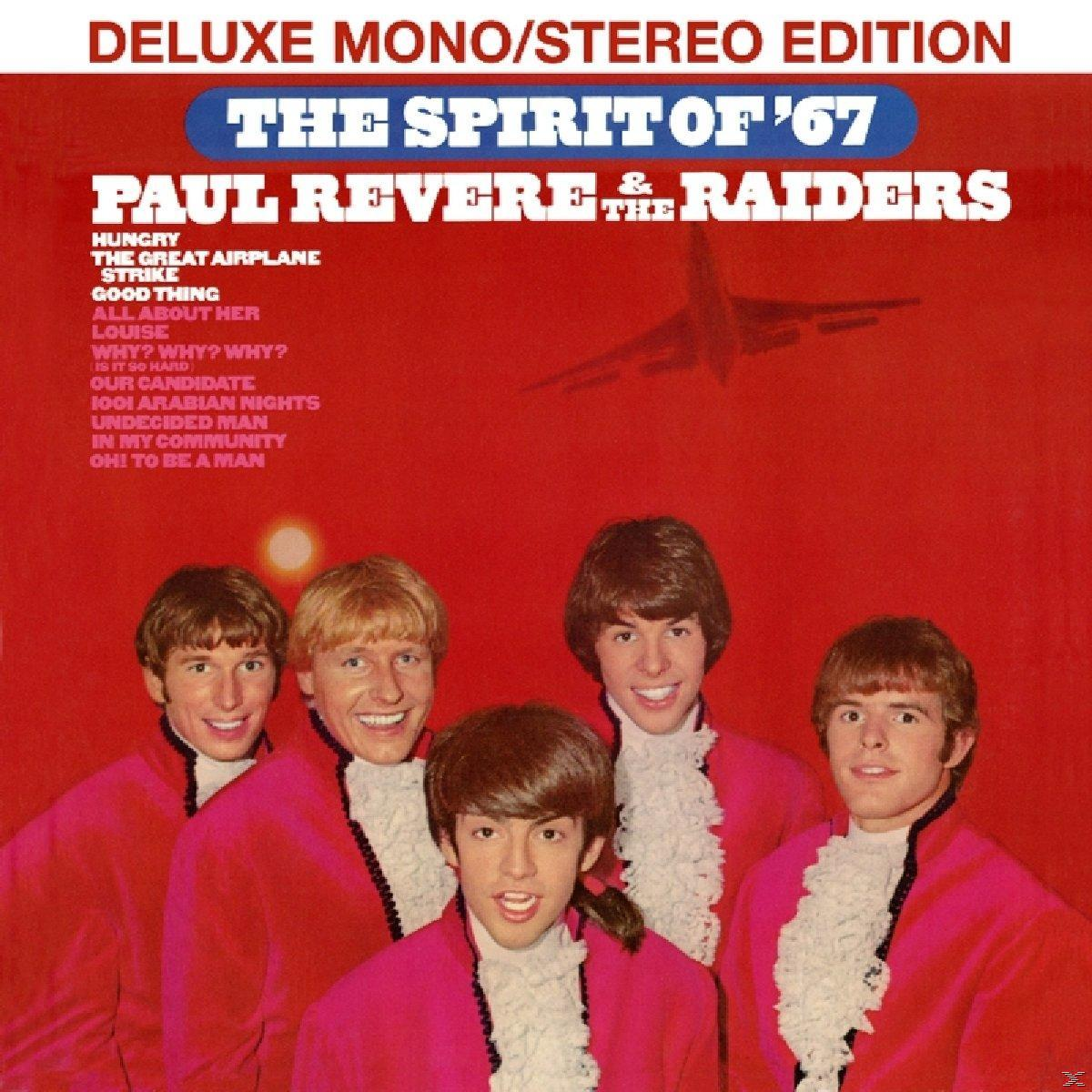 Albumcover mit Bandfoto und Text: Paul Revere & The Raiders. Roter Hintergrund.