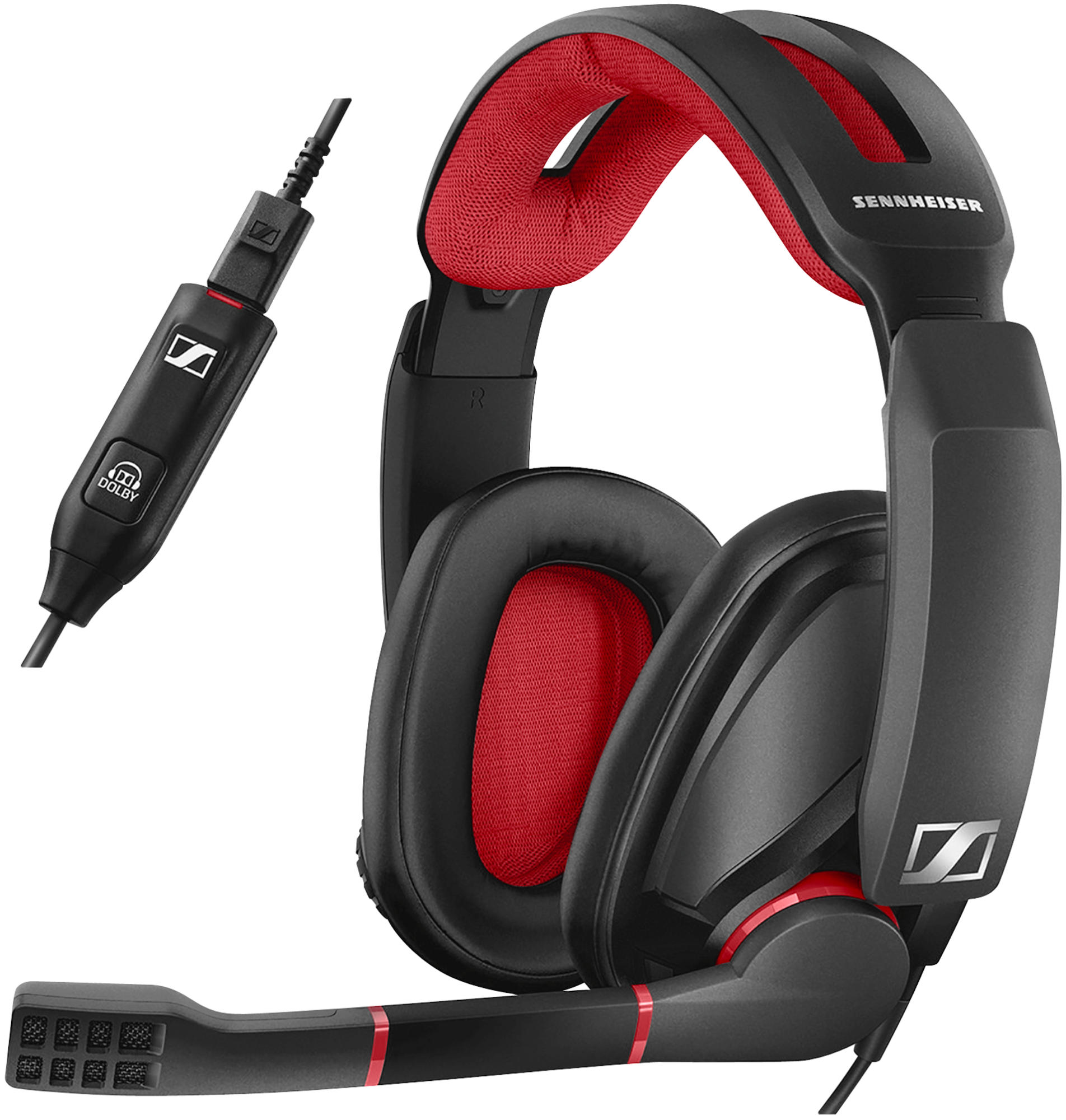 SENNHEISER GSP 350, Over-ear Gaming Headset Schwarz/Rot