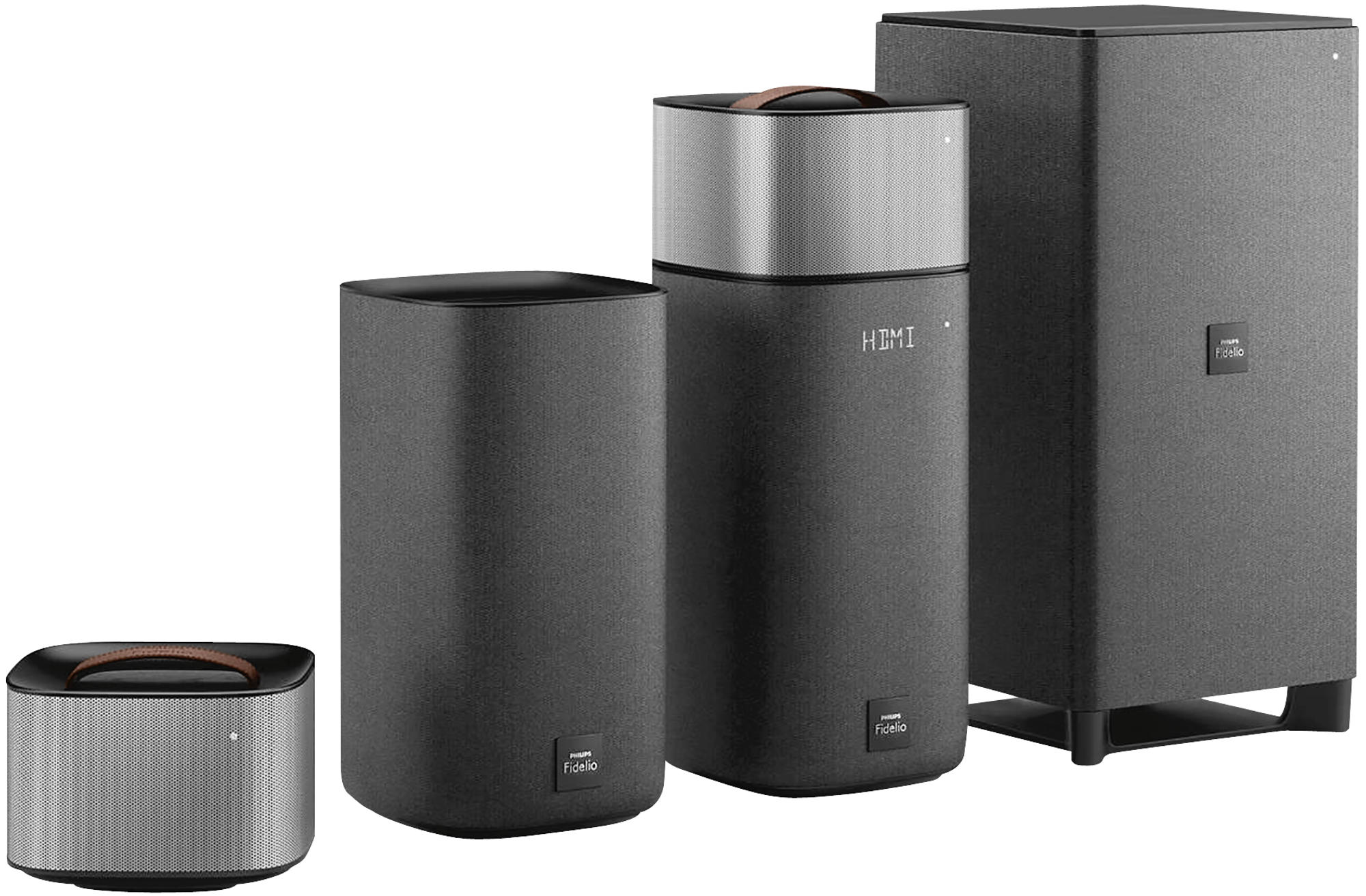PHILIPS FIDELIO E 6/12  Surroundlautsprecher (5.1 Kanal, Schwarz