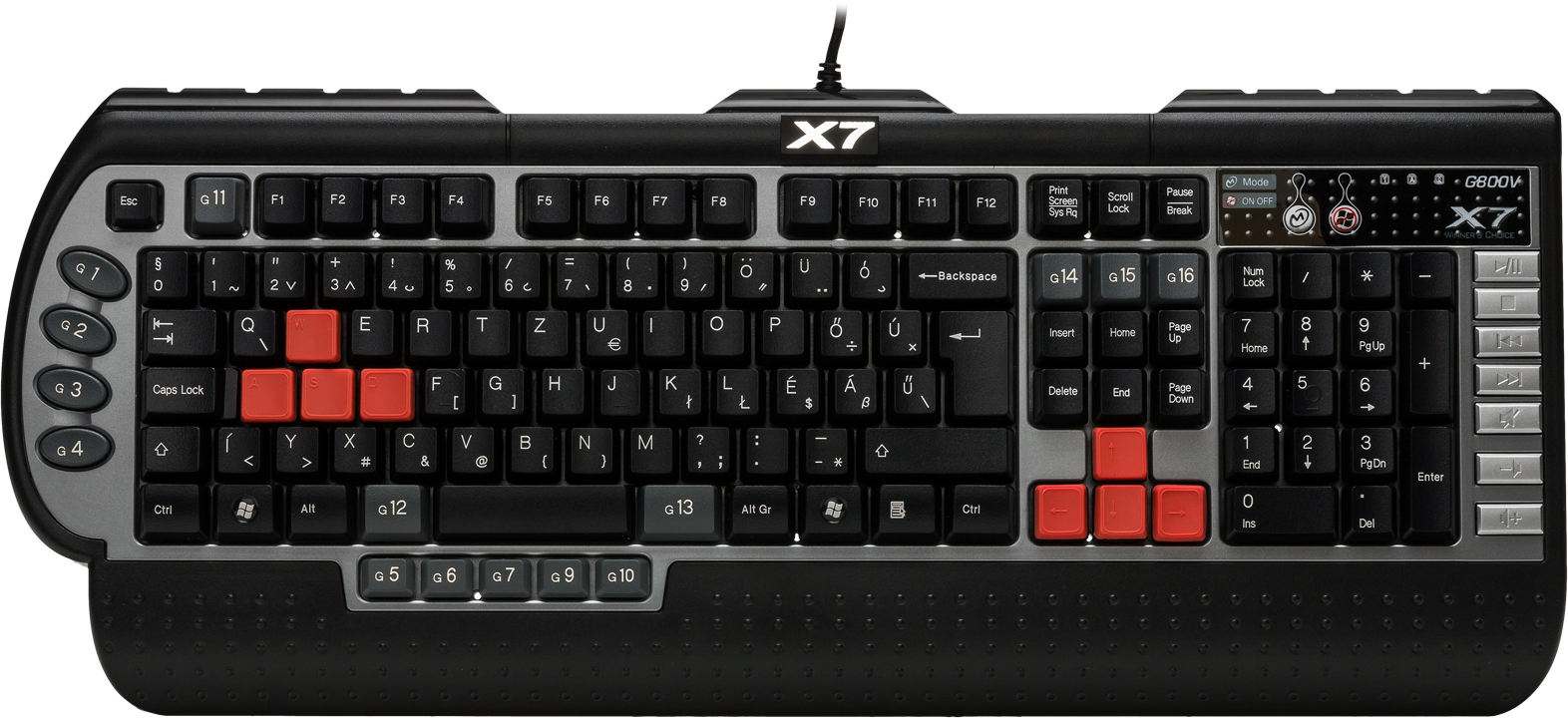 A4TECH X7-G800V fekete magyar kiosztású gaming billentyűzet 
