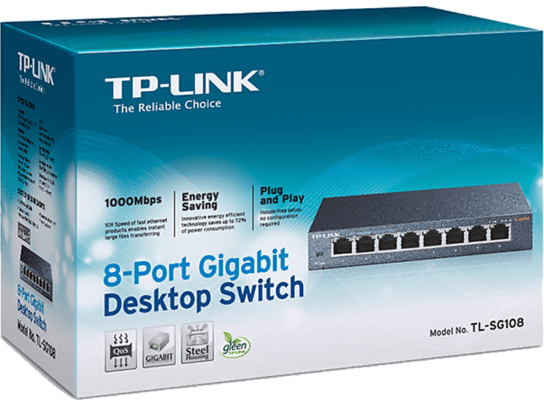 TP-LINK TL-SG108 8-Port 10/100/1000 Mbps Masaüstü Switch Fiyat