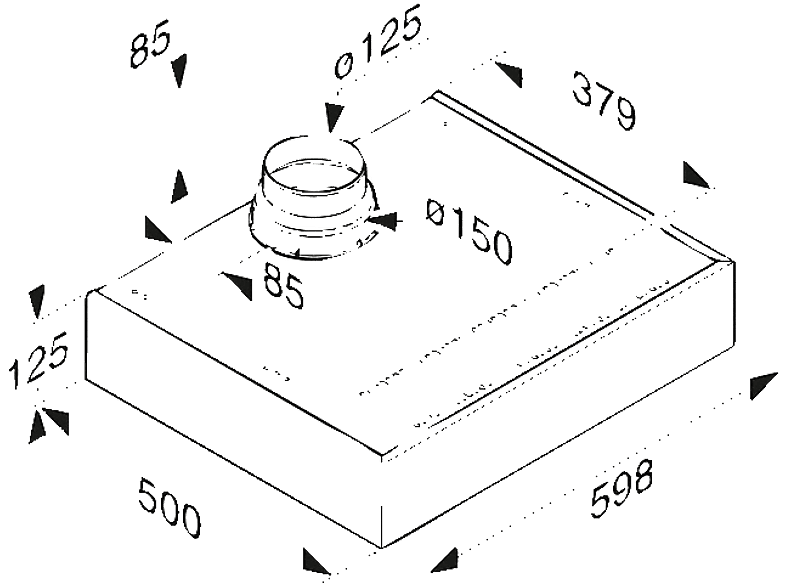 MIELE DA 1260, Dunstabzugshaube (598 mm breit, 500 tief)