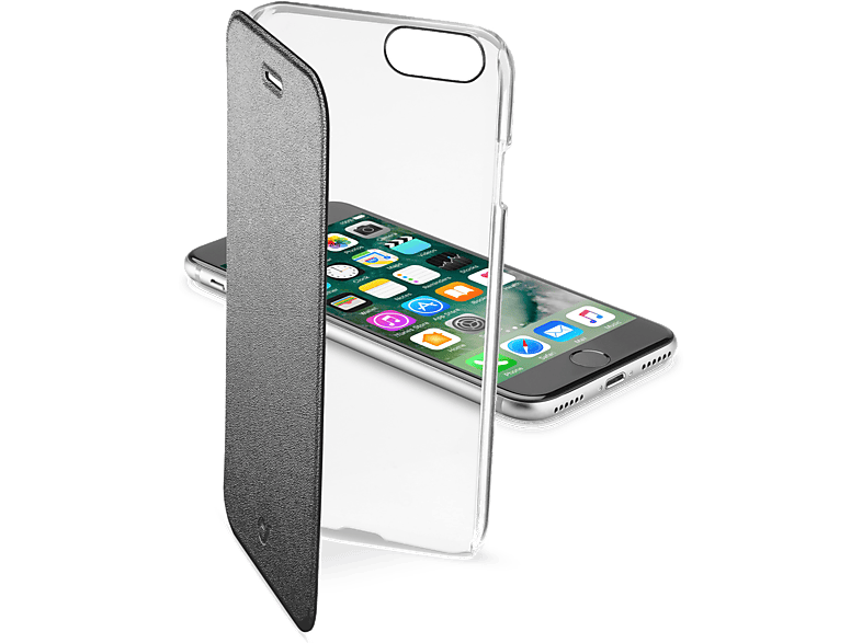 CELLULARLINE Clear Book case met beschermende flap Zwart iPhone 7 (CLEARBOOKIPH747K)