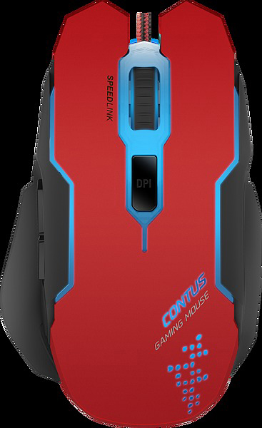 SPEEDLINK Contus Gaming Maus, Rot/Schwarz