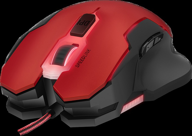 SPEEDLINK Contus Gaming Maus, Rot/Schwarz