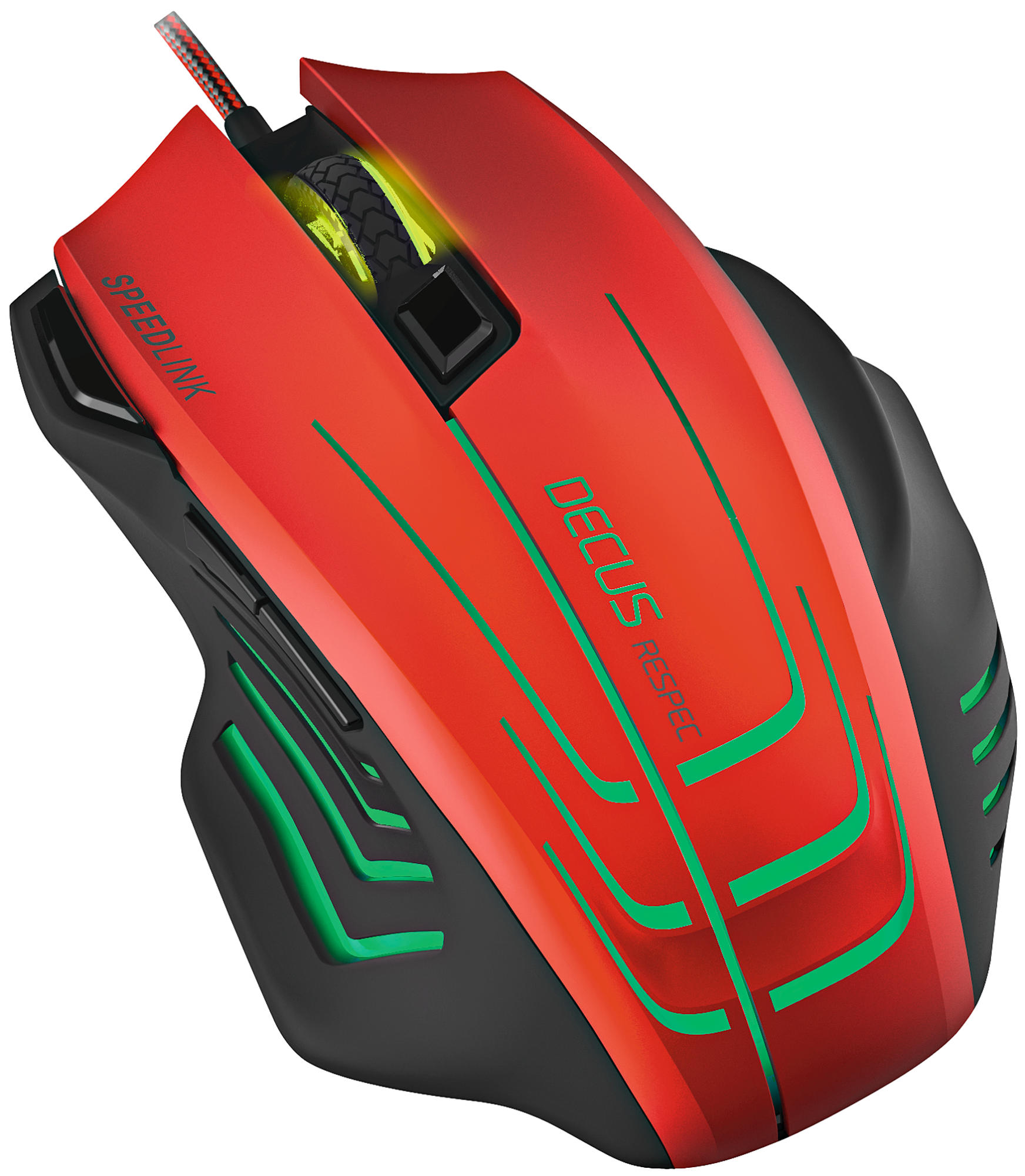 SPEEDLINK Decus Respec Gaming Maus, Schwarz/Rot