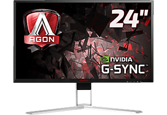 AOC AGON AG241QG - Gaming Monitor, 23.8 ", QHD, 165 Hz, Schwarz/Rot/Silber