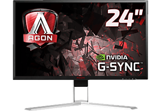 AOC AGON AG241QG - Monitor da gaming, 23.8 ", QHD, 165 Hz, Nero/Rosso/Argento