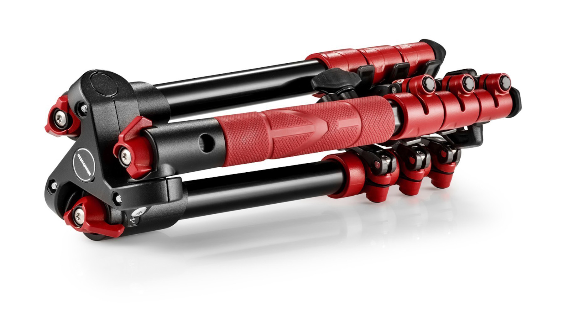 MANFROTTO MKBFR1A4R-BH Dreibein Stativ, Rot/Schwarz, Höhe offen bis 490 mm