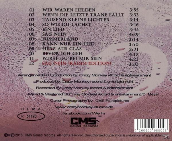 Wie Ihr - Herz aus Glas  - (CD)