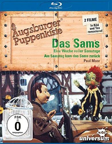 DVD-Cover mit Zeichentrickfiguren und Text auf Deutsch: 'Augsburger Puppenkiste'.