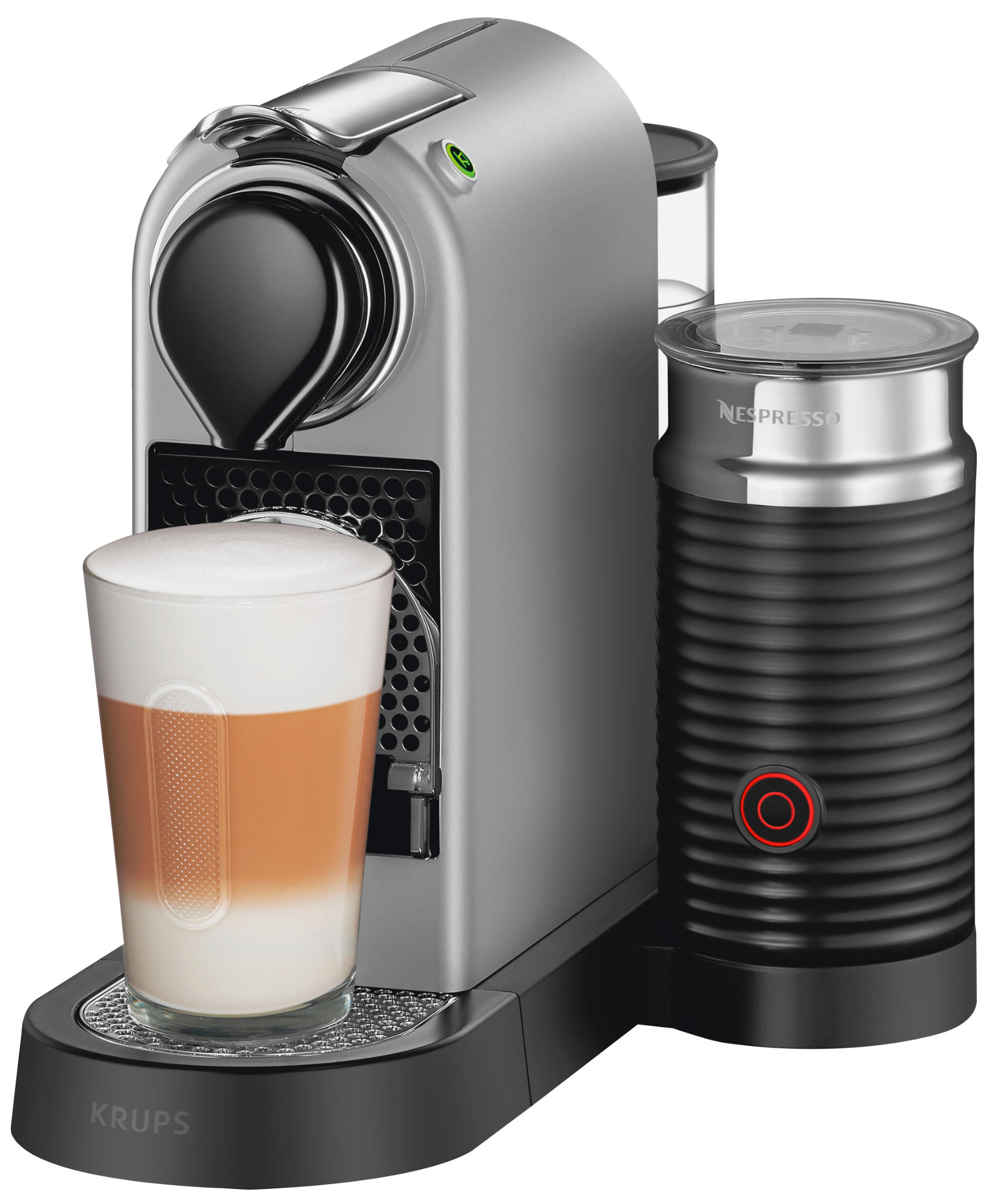 KRUPS Nespresso Kaffeemaschine CitiZ & Milk XN 760B Silber Nespresso-Kaffeemaschine Silber