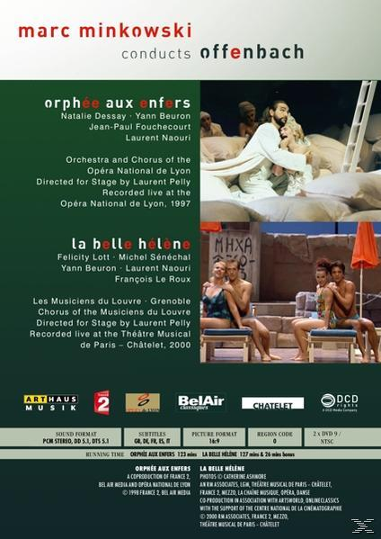 Natalie Dessay, Felicity Lott, Laurent Aux Pelly, (DVD) - Marc Louvre - Minkowski Helene Enfers/La Orphee Belle & Musiciens Du