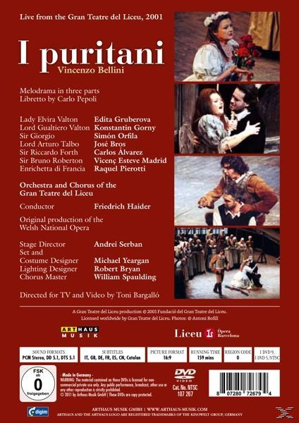 Die (DVD) - Haider/Gruberova/Bros/Alvarez - HAIDER,FRIEDRICH/GRUBEROVA,EDITA/BROS,JOSE/ALVAREZ,CARLOS, Puritaner