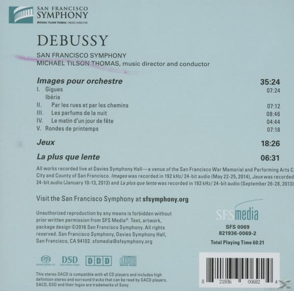 San Francisco Symphony, Michael Tilson Thomas - Images Jeux la Plus Que Lente  - (SACD)