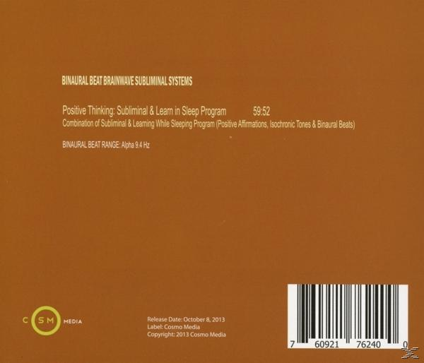 Binaural Beat Brainwave Subliminal Systems - Positive Thinking: Combination of Subliminal &  - (CD)