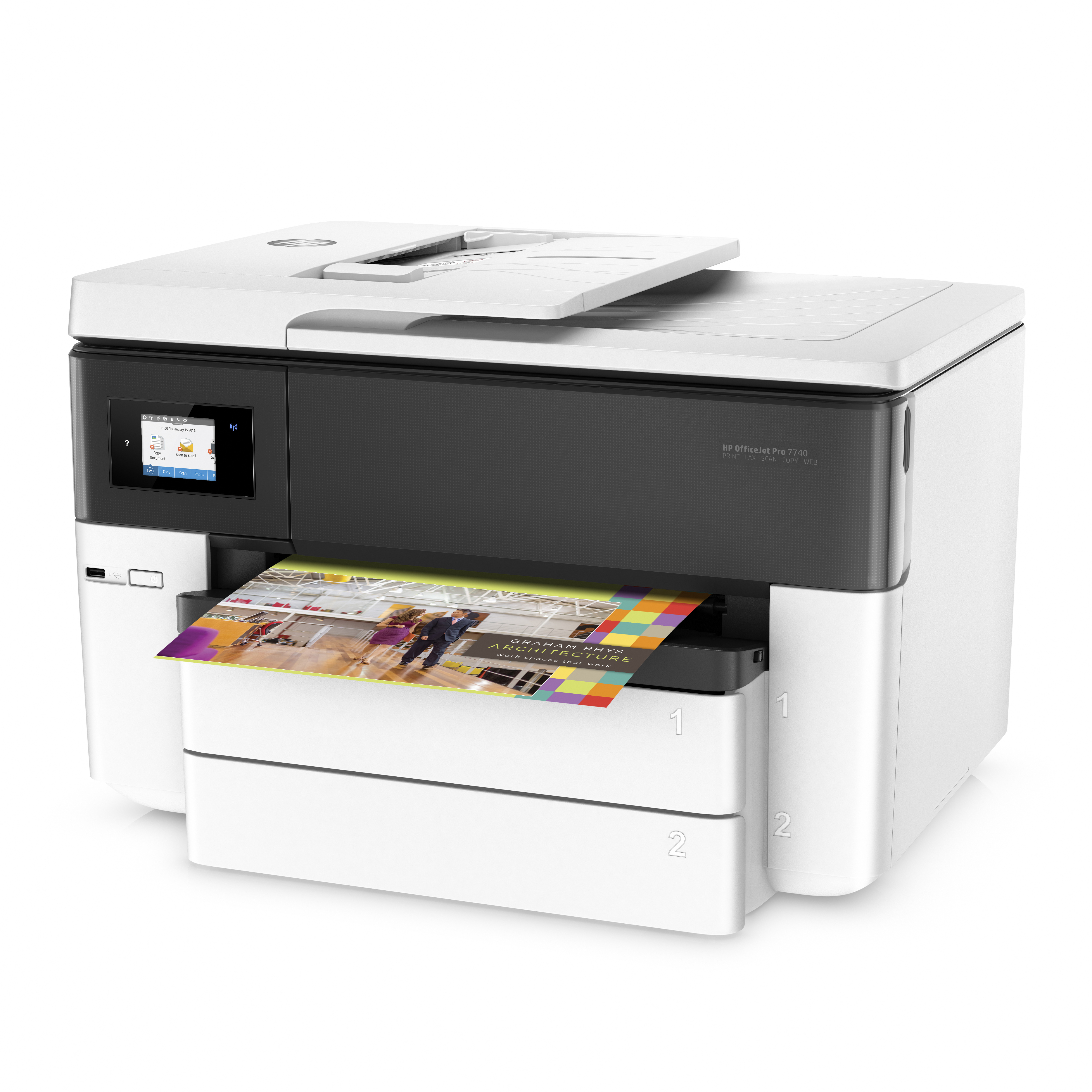 HP OfficeJet Pro 7740 4-in-1 Großformat-Multifunktionsdrucker