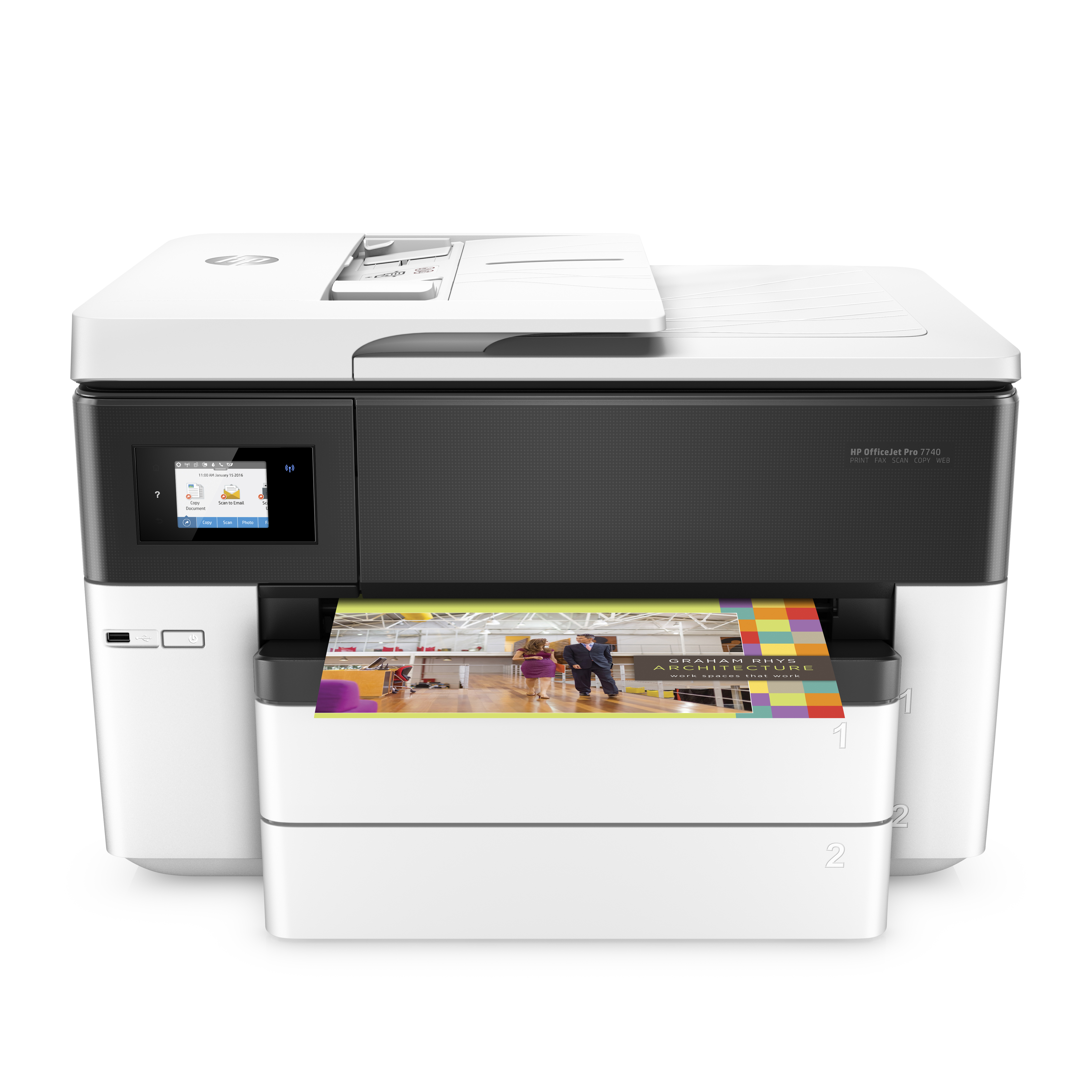 HP OfficeJet Pro 7740 4-in-1 Großformat-Multifunktionsdrucker