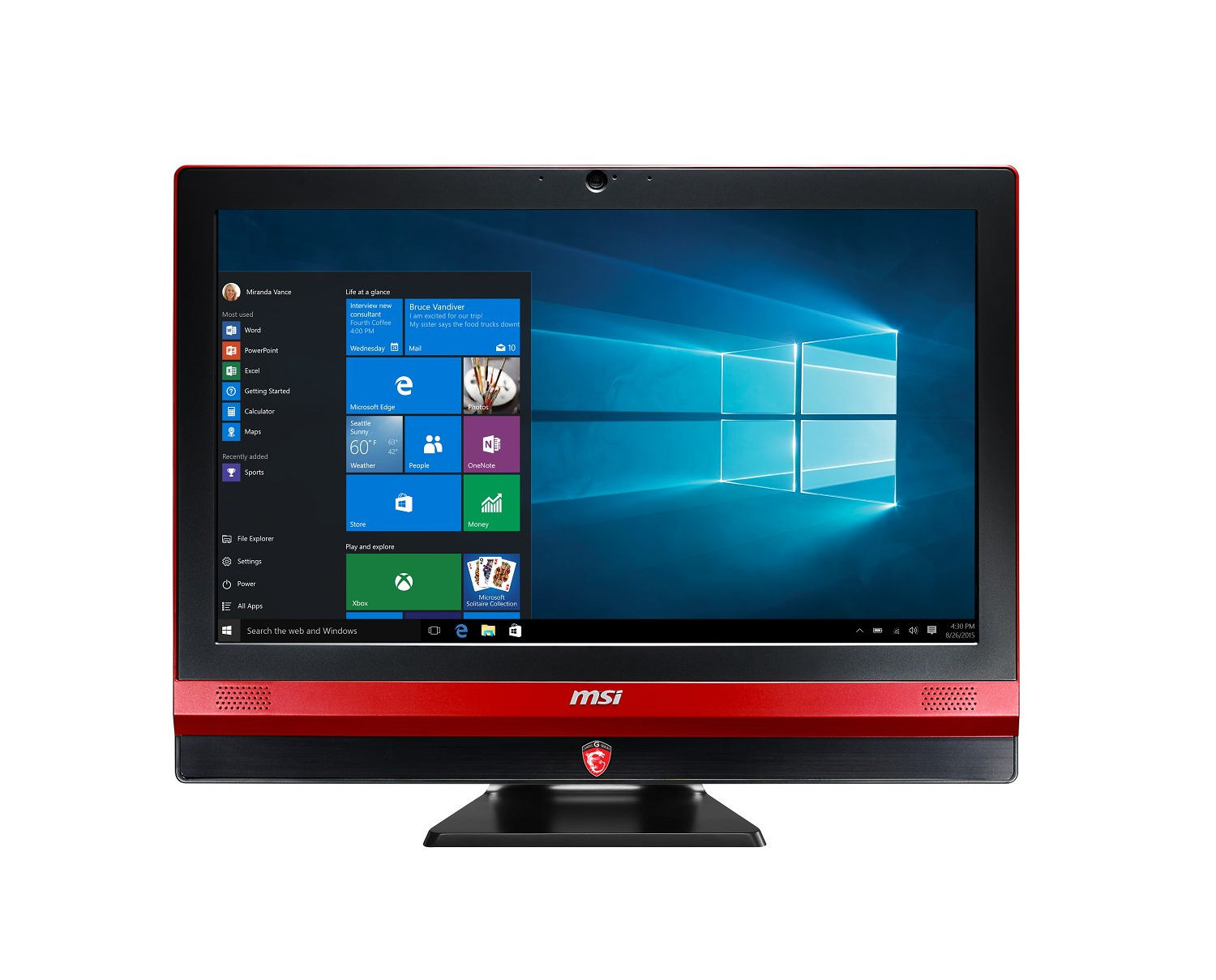 MSI AIO GAMING24 6QE-026EU 23.6 inç Core i7-6700HQ 16GB 1 TB+256GB  SSD 4GB GTX960M FHD All in One