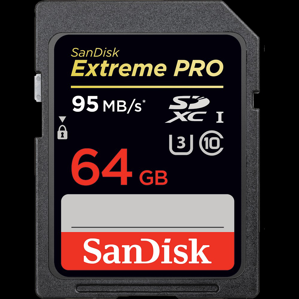 SANDISK Extreme PRO UHS-I, SDXC Speicherkarte, 64 GB, 95 MB/s