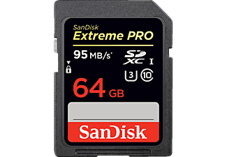 SANDISK SanDisk Extreme PRO - SDXC Memory Card - 64 GB - Scheda di memoria  (64 GB, 95, Nero)