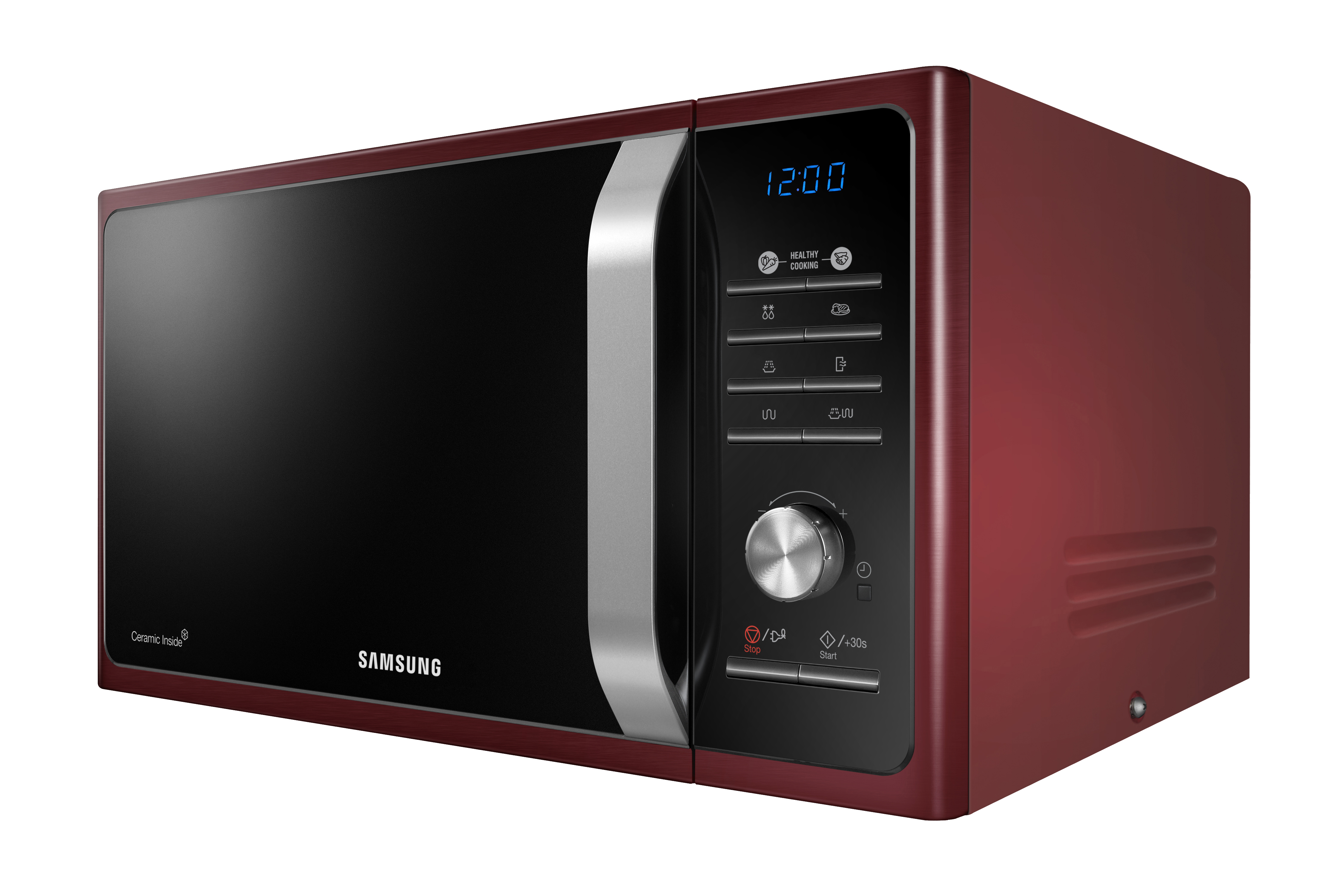 SAMSUNG MG 23 F 301 TCR/EG Rot, Mikrowelle (800 Watt, Grillfunktion)