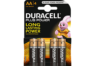 DURACELL Plus Power MN1500/AA 4er - Pile (Noir/cuivre)