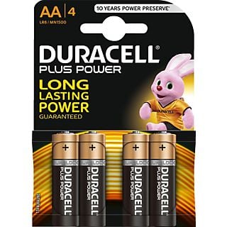 DURACELL AA PLUS POWER ALKALINE 4PCS - Batterie (Schwarz/Kupfer)