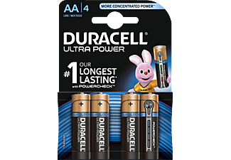 DURACELL AA ULTRA POWER ALKALINE 4PCS - Batterie (Schwarz/Kupfer)