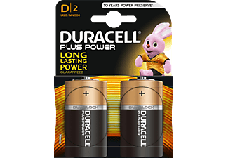 DURACELL D PLUS POWER ALKALINE 2PCS - Batterie (Schwarz/Kupfer)