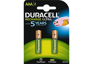 DURACELL HR03/AAA B2 STAYCHARGED AKKU 800MAH - Wiederaufladbare Batterie (Grün/Kupfer)