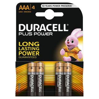 DURACELL AAA PLUS POWER ALKALINE 4PCS - Batterie (Schwarz/Kupfer)