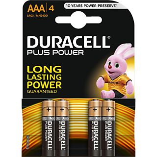 DURACELL AAA PLUS POWER ALKALINE 4PCS - Batterie (Schwarz/Kupfer)
