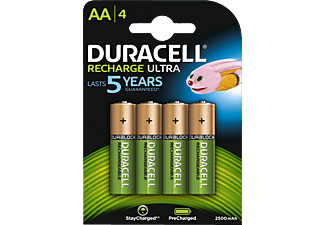DURACELL DURACELL StayCharged AA, pacchetto da 4 - Batteria ricaricabile (Verde/Rame)