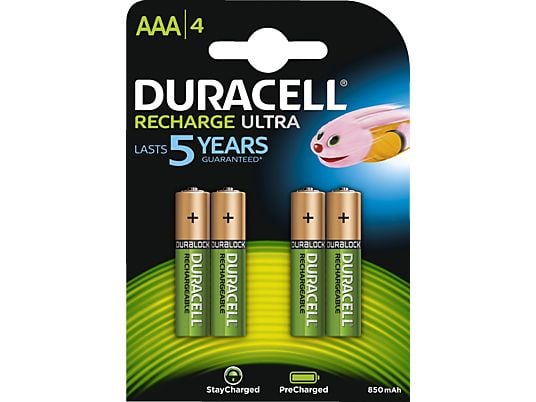 DURACELL AAA STAYCHARGED 4PCS - Batterie (Grün/Kupfer)
