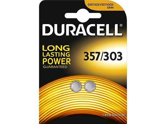 DURACELL Electronics 357/303 2er - Batteria a bottone (Argento)